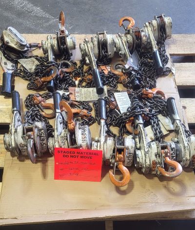 Ten (10) Ingersoll Rand LV150 3/4 Ton Lever Chain Hoist #1